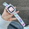 Adecuado para niños genios correa de reloj telefónico infantil q1a/d2 cubierta protectora de silicona de orejas de gato Z5a/Z1/Q1 lindo