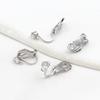 Convertidor de Clip para Oreja de Oro Real de 18K Aguja Tubo Espiral Joyería Pasador de Oreja DIY Accesorios de Aretes Sin Dolor Aretes A29