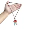 Lindo collar de cuerda tejida con una manzana roja dopamina de colores para mujer, estilo largo con un toque de alta gama, accesorio de cadena para el cuello, cadena para la clavícula
