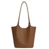 Bolsas Femininas Transfronteiriças 2026 Novo Estilo Simples Grande Capacidade Bolsa de Ombro de Mão Moda Versátil Bolsa Tote Tecida