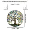 Nuevos Adornos Colgantes de Cadena con Hojas Verdes de Acrílico Colorido Árbol de la Vida Colgante Decoraciones para Jardín al Aire Libre Hogar