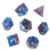 Dados de Resina Jogo de Mesa DND Dungeons & Dragons COC Roleplaying TRPG Cthulhu Poliédricos D4-D20 Conjunto de 7 Peças