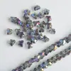 Pingente de cristal de vidro com furo central, borboleta 8MM, acessório DIY brilhante iridescente para joias, pulseiras, nail art e colares