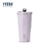 Tyeso Nueva Taishuo Taza de Café Taza Térmica con Popote en Forma de Diamante Taza de Agua para Niñas de Apariencia Elegante Gran Capacidad Taza para Coche