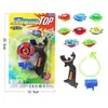 Giroscópio de batalha nostálgico transfronteiriço brinquedo de giroscópio de batalha infantil com alça haste de puxar placa de sucção (1 peça)