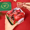 Caja de Almacenamiento de Hierro Portátil para Navidad Cesta de Almacenamiento Festiva Empaque para Regalos Dulces Galletas Decoración de Escritorio Adornos