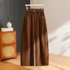 Procesamiento Personalizado Otoño 2026 Pantalones de Mujer de Cintura Alta Pierna Ancha Adelgazantes Versátiles Sueltos Rectos Largos para Viajes al Trabajo Ocio