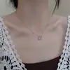 Collar con Anillo de Zirconia de Temperamento para Mujer Cadena de Clavícula Personalizada Nuevo Estilo Caliente 2025 Lujo Accesible Nicho Collar de Gama Alta