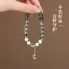 Pulseira Chinesa Nova de Pérola de Água Doce Pulseira de Cristal Natural Green Ghost Moda Fresca Pulseira Original Presente de Feriado