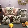 Funda de almohada Temu Halloween Transfronteriza Funda de almohada Cuervo Lunar Soporte de cojín Decorativo para Habitación Modelo del Hogar Personalización Personalizada