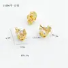 Folheado a ouro 18K14K, forte retenção de cor, cravejado com zircônia colorida, gato, caranguejo, estrela, espaçadores, pingente, acessórios para joias DIY
