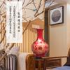 Jingdezhen Cerámica Florero Adornos Rojo Chino Arreglo Floral Decoraciones Artesanales Botella de Porcelana para Sala de Estar Hogar Chino