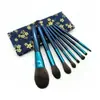 Precio con Descuento Huayang Set de 12 Pinceles de Maquillaje Celebridad de Internet 8 Pinceles Pequeños de Uva Índigo Azul Perlado