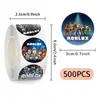 500 Pegatinas/Rollo Pegatinas de Rollo Roblox para Diarios, Pegatinas Decorativas Transfronterizas para Botellas de Agua, Cinta Selladora para Coches al por Mayor