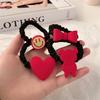 Estilo Coreano Oso Rojo Cuerda para el Cabello Accesorios para el Cabello Lazo Cara Sonriente Amor Banda de Goma Bola de Pelo Cabeza Nueva Moda Accesorios para el Cabello