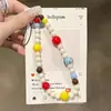 Cadena de Cordón Hecha a Mano Adecuada con Forma de Estrella Colgante de Cuentas de Colores Cadena Colgante para Mujer Cámara Oso Sentido Teléfono Móvil Avanzado