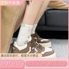 Zapatillas de deporte Star para mujer, primavera y otoño 2024, nuevas zapatillas de estilo coreano, zapatillas deportivas de plataforma versátiles para estudiantes, zapatos casuales blancos