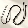 Cuerda Negra Alargada Gruesa Plana para Collar de Jade Estilo Étnico Cordón para Colgante Cuerda de Collar Accesorios Semi-terminados