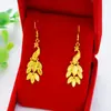 Joyería de boda aretes de borla de pavo real para mujer borla de cinco líneas pendiente largo aretes de doble cuenta de transferencia suministro al por mayor