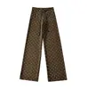 Estilo Perezoso Chica Caliente Pantalones de Yoga Holgados de Lunares con Cordón para Mujer 2026 Verano Nuevos Pantalones Casuales de Cintura Alta Retro Americano