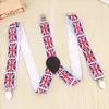 Tirantes de 3 clips, Tirantes de moda para hombre estilo británico, Tirantes para adultos con longitud ajustable, Directo del fabricante