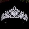Tiara de Flor de Diamante Folha Coroa de Aniversário de Princesa Atmosfera Coroa de Cabeça Luxo Leve Moda Alto Senso Joias Atacado Mulheres