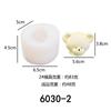 Ins tridimensional cabeça de urso chocolate decoração bolo fondant silicone molde diy gordura urso cabeça aromaterapia vela gesso