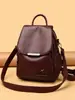 Mochila de Cuero PU Suave de Nuevo Estilo Transfronteriza para Mujer, Bolsa de Viaje de Gran Capacidad, Mochila Casual Simple, Venta al por Mayor de Fabricante