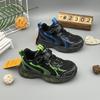 Zapatos para niños Zapatillas de deporte para niños Velcro Doble malla Transpirable Primavera y otoño Medianos y grandes Niños Ligeros Niños Zapatos para niños para estudiantes