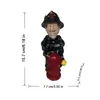Artesanía de resina más vendida, adornos de figura estilo mediterráneo, decoración de escritorio de capitán de bombero extintor de incendios