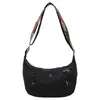 Bolsa de Tecido Impermeável Leve Simples Japonesa Feminina 2026 Nova Moda Bolsa Dumpling Grande Capacidade para o Dia a Dia Ombro Único Transversal