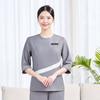 Primavera y Verano Centro de Salud Uniforme Médico Manga Media Transpirable Técnico de Belleza Club de Ocio Terapia de Pies Terapia de Cabeza Ropa de Trabajo Traje de Mujer