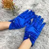 Suministro Directo de Fábrica Guantes de Satén Elástico Sencillos con Perlas Accesorios para Vestido de Novia Velos Guantes