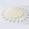 20 colores ovalados de color Kaka esmalte de uñas pegamento tablero de exhibición de colores moda clásico dedicado a salón de uñas color natural transparente