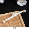 Fivela de Prato da Dinastia Han Flor Enrolada com Miçanga Branca Fivela de Uma Palavra Fivela Decorativa de Terno Tang Retrô Tecida à Mão Acessórios