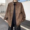 American Niche Structure Design Advanced Sense Motorcycle Jacket Casaco Masculino Ombro Pad Street Leather Coat Liu Ding Casaco Masculino De Couro