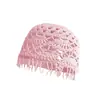Gorro con Colgante de Borla Estilo Bohemio para Mujer, Verano, Calado, Estilo Étnico, Gorro Pullover, Retro, Versátil, Gorro Chuanxi