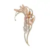Broche Elegante de Pena de Trigo Luxuoso Moda Feminina Elegante Espiga de Trigo de Cristal Corsage 2025 Novo Alfinete Acessórios para Terno
