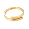 Anillo Cruzado de Acero de Titanio Transfronterizo, Anillo Cruzado de Superficie Lisa, Anillo con Apertura Escalonada, Se Puede Grabar con Texto o Nombres, Anillo de Pareja