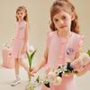 Vestido de Verano con Volantes para Niña 2025 Nuevo Adorno de Encaje Vestido Infantil Mediano y Grande Hello Kitty