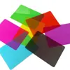 Película Transparente de Color Endurecido PVC Tarjetas Pequeñas, Tarjetas Transparentes Multicolor, Tarjetas Hechas a Mano Multifuncionales, Película para Insignias al por Mayor