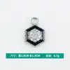 Atacado Versão Coreana Criativo Individual Pendente Geométrico Hexágono Ponto Diamante Gotejamento de Óleo Colar Pulseira Pingente Joias Acessórios DIY
