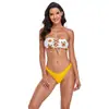 Europa e Estados Unidos sexy biquíni com fenda alça no peito bikini de peito 2021 comércio exterior novo maiô atacado