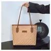 Bolsa de Hombro/Axila Grande de Color Sólido con Bordado de Patrón de Diamantes para Mujer, Nueva, Casual, Elegante, Estudiante, Clase