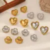 Pendientes de Acero Inoxidable Dorados Más Vendidos Transfronterizos, Femeninos, Modernos y de Alta Gama, Chapados en Oro Real de 18K