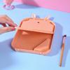 Espejo de Maquillaje Plegable Orejas de Conejo Espejo de Maquillaje de un Lado Escritorio Dormitorio de Estudiantes Espejo de Princesa Cuadrado Simple Espejo de Regalo