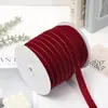Cinta de Terciopelo de una Cara de 1.5 cm/2 cm/2.5 cm con Superficie de Terciopelo para Lazos Hechos a Mano de Bricolaje y Cintas de Año Nuevo