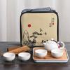 Juego de té de viaje Dingkiln, venta directa de fábrica, juego de té de una tetera y cuatro tazas, regalo con logotipo personalizado, regalo de mano, juego de té de kung fu