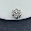Caja Mágica de Diamantes Completos Hueca con Agujero Pasante de Copo de Nieve Grande que Conserva el Color Pulsera de Joyería de Cristal Accesorio DIY Cuentas