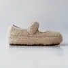 Sapatos Birkenstock Mary Jane Peludos para Mulheres Roupa de Inverno 2025 Novos Sapatos de Algodão com Elevação Interna Sapatilhas Sapatos de Pão Forrados com Lã
